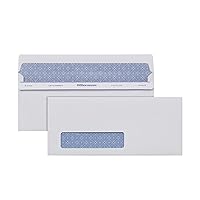 Office Depot 100% Recycled Lift Press(TM) Window Envelopes, 10 (4 1/8in. x 9 1/2in.), White, Pack Of 500, 76171