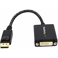 StarTech.com DisplayPort to DVI Adapter - DisplayPort to DVI-D Adapter Video Converter 1080p - DP 1.2 to DVI Monitor/Display Cable Adapter Dongle - DP to DVI Adapter - Latching DP Connector (DP2DVI2) StarTech.com DisplayPort to DVI Adapter - DisplayPort to DVI-D Adapter Video Converter 1080p - DP 1.2 to DVI Monitor/Display Cable Adapter Dongle - DP to DVI Adapter - Latching DP Connector (DP2DVI2)