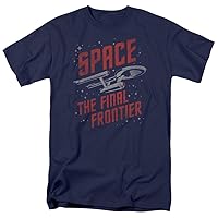 Star Trek Space Travel-Short Sleeve Adult -Navy-Sm