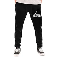 Jeff Beck Logo Long Pants Boys Drawstring Stretch Fashion Loose Trousers Sweatpants
