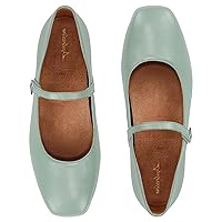 Women Mary Jane Flats Square Toe Ankle Strap Flat Shoes Matte Comfortable Flat Heel Mary Jane Shoes Buckle Cute Chic Wedding Party Casual Mary Jane Flat Shoes Basic 4-11 M US