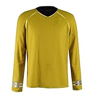 Men's Star Series Costume Shirt Kirk/Scotty/Spock T-Shirts (XXXL, Yellow)