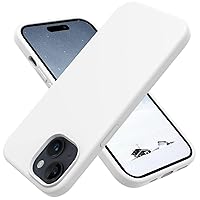 OTOFLY Compatible with iPhone 15 Case, Silicone Shockproof Slim Thin Phone Case for iPhone 15 (6.1 inch), (White)