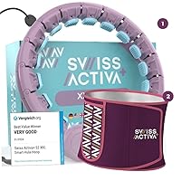 Swiss Activa+ S2 XXL Smart Hula Hoop with Waist Trimmer -Waist Size 22-50in - Weight Loss Infinity Smart Weighted Hula Hoop for Women