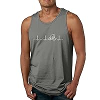 Cycling Heartbeat Funny Cute Bicycle Bike Rider.png Workout Bodybuilding Tank Top T-Shirt