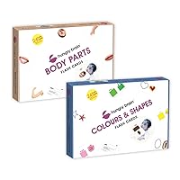 Hungry Brain Body Parts & Shape-Color Flashcards Toddlers- Brain Development Flashcards for Babies