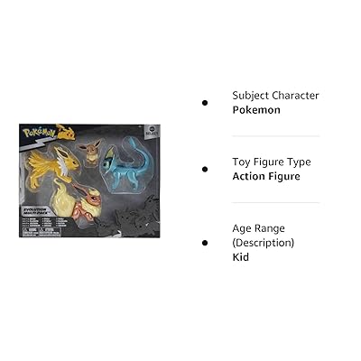  Pokemon - Select Evolution Multipack - Action Figure Series Set  (Eevee, Jolteon, Vaporeon & Flareon) : Toys & Games