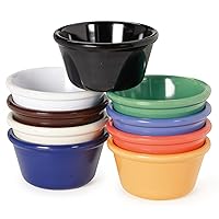 G.E.T. RM-400-MIX Mix Pack of 4 Mardi Gras Colors 4 oz. Ramekin, Break Resistant Dishwasher Safe Melamine Plastic, Ramekins Collection (Pack of 12)