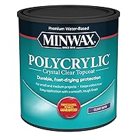 1 qt Minwax 63333 Clear Polycrylic Water-Based Protective Finish Satin