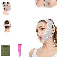 Beauty Face Sculpting Sleep Mask, Face Sculpting Sleep Mask, V Line Lifting Mask Double Chin Reducer, Face Lift Mask, Chin Strap for Double Chin for Women (2PCS)