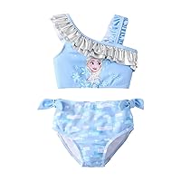 Disney Princess Toddler Girls One Shoulder Bow Tie Tankini Beach Swimwear Set