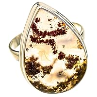 Ana Silver Co. Large Indonesian Plume Agate Ring Size 13 (925 Sterling Silver) - Handmade Jewelry, Bohemian, Vintage RING126892