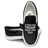 Men's&Women's 2016 Trump If You Like Trump Fuck You Too Dunk Low Fashion Canvas Sneaker Shoes Black