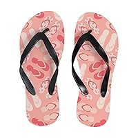 Vantaso Slim Flip Flops for Women Seamless Pink Flip Flops Yoga Mat Thong Sandals Casual Slippers