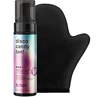 b.tan Dark Self Tanner Kit | Disco Candy Tan Bundle - 1hr Sunless Tanner Mousse, Candy-Scented, Sweat-Proof & Transfer Resistant, No Fake Tan Smell, No Added Nasties, Vegan, Cruelty Free, 6.7 Fl Oz