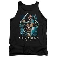 Aquaman Movie Tanktop Posing with Trident Black Tank