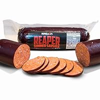 Pepper Joe’s Carolina Reaper Summer Sausage – Slow Smoked Spicy Summer Sausage with World’s Hottest Pepper and Premium Midwestern Meat– 12 Ounces