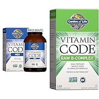 Garden of Life Multivitamin for Men - Vitamin Code Men's Raw Whole Food Vitamin Supplement with Probiotics & Vitamin B Complex - Vitamin Code Raw B Complex - 120 Vegan Capsules