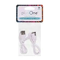 plusOne Magnetic Charging Cables, USB Charger, Durable Replacement DC Charging Cables, USB Adapter Cord, DC Power Cable, Plug Charging Cord, 2 Count