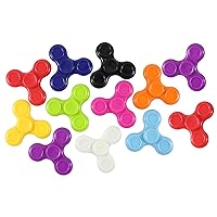 12 Mini Fidget Spinners - Fidget Toy - Sensory Stress Toy - Tiny Hand Spinner Toy - Party Favors (Random Colors)