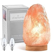 100% Authentic Natural Himalayan Salt Lamp; Medium Hand Carved Natural Chunk Pink Crystal Rock Salt from Himalayan Mountains; Dimmer Cord; 7 lbs