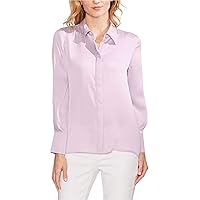 Vince Camuto Womens Satin Button Up Shirt