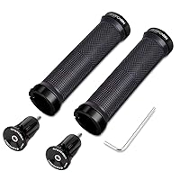 Bicycle Grips,Double Lock on Locking Bicycle Handlebar Grips Rubber Comfortable Bike Grips for Bicycle Mountain BMX