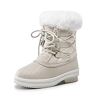 DREAM PAIRS Girls Mid-Calf Winter Snow Boots for Little Kids/Big Kids