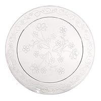 Collection D'Vine Clear Deluxe Round Dinner Plates - 7