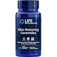 Life Extension Skin Restoring Ceramides, 50 Veg Capsules - Vegan Phytoceramide Supplement