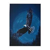 Eagle Wooden Jigsaw Puzzle 500 Piece Surprise for Family Home Decor Art Puzzle,Unique Birthday Present Suitable for Teenagers and Adults for Kid,20.4 X 15 Inch