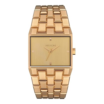 Nixon Women's Ticket A1262502-00 34mm Gold Dial Stainless Steel Watch