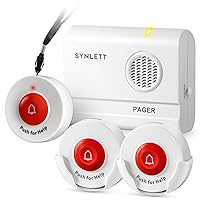 Caregiver Pager Wireless Nurse Call Buttons for Elderly Monitoring SOS Alert System Portable Alarm Call Bell for Nursing Home Care Seniors Patients Emergency