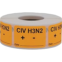 CIV H3N2 Vaccine Veterinary Labels 1 x 1.5 Inch 500 Total Stickers