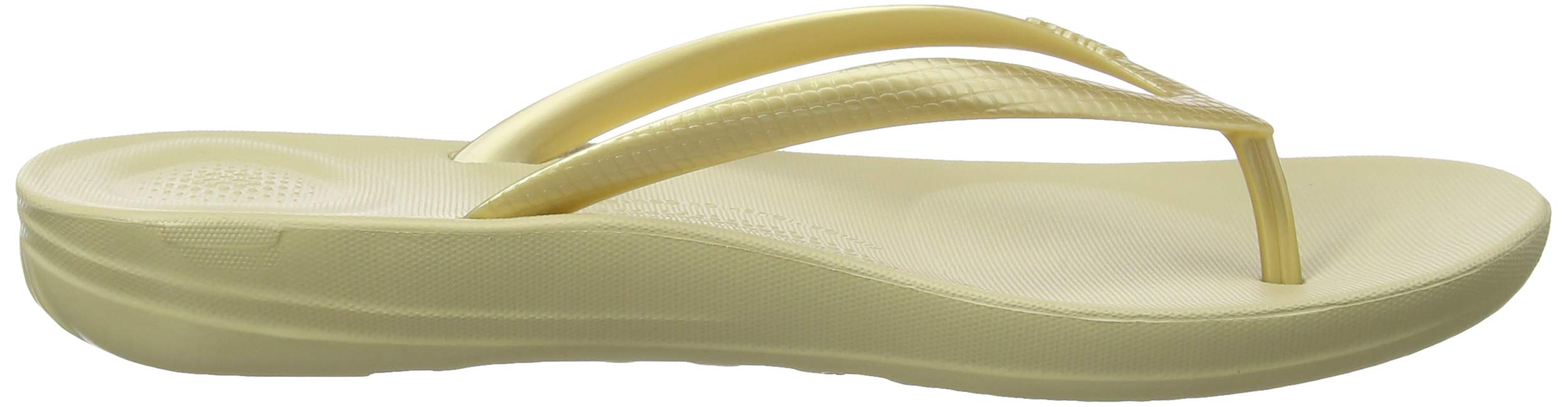 FitFlop Women's Iqushion Pearlized Ergonomic Flip-Flops Wedge Sandal, 0