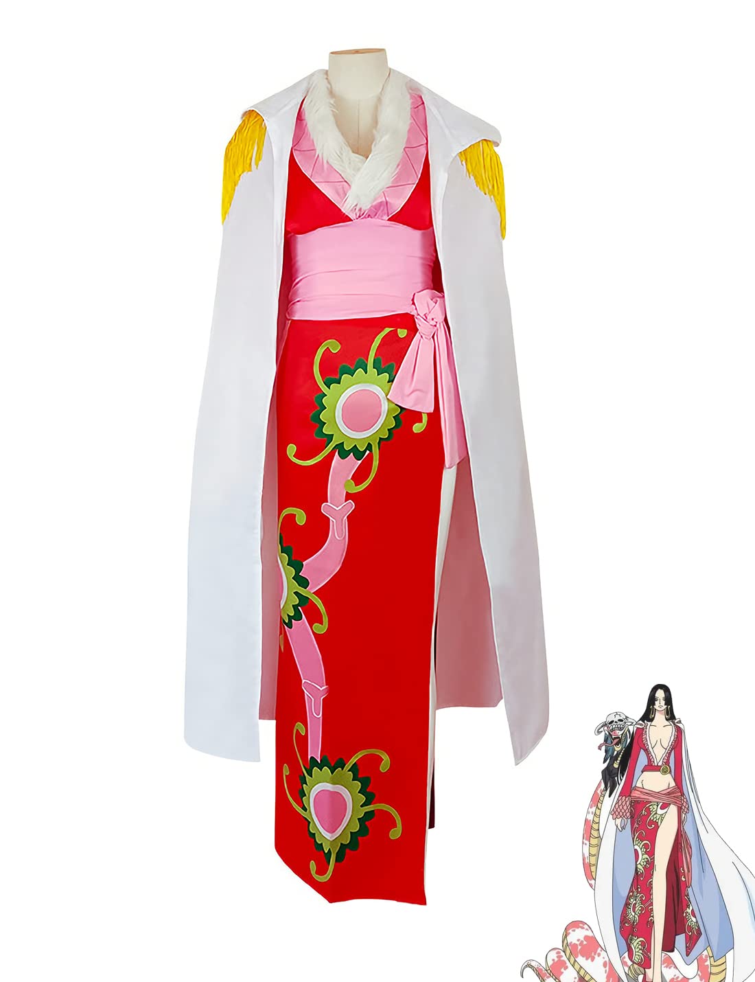 Boa Hancock One Piece Anime Default Cosplay Costume Set Top and Skirt with  Slit with Red Shoes, Women's Fashion, Dresses & Sets, Sets or Coordinates  on Carousell