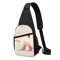Sling Bag Crossbody for Women Fanny Pack Lonely Polar Bear Chest Bag Daypack for Hiking Travel Waist Bag