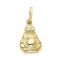 TGDJ 14K Yellow Gold Buddha Pendant