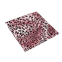 ALAZA Pink Leopard Print Cheetah Tie Dye Chair Pad Seat Cushion for Office Car Outdoor Indoor Kitchen, Soft Memory Foam, Back Pain, Coccyx & Sciatica Relief, 15.7x15.7 in