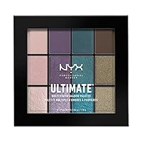 NYX PROFESSIONAL MAKEUP Ultimate Multi-Finish Shadow Palette, Eyeshadow Palette - Smoke Screen