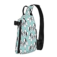 Cute Cartoon Funny Giraffes Print Lightweight Adjustable Crossbody Backpack Daypack For Men,Women Sling Bag