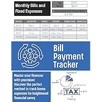Bill Payment Tracker: Monthly Bill Organizer. Master your finances with precision! Discover the perfect method to track home expenses for heightened financial savvy - 8,5