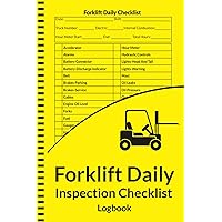 Forklift Daily Inspection Checklist Log Book, Equipment Safety Inspection Report, Forklift safety inspection daily logbook, Forklift operator's daily safety checklist, Daily Forklift Inspection Form