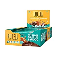 Vitamin and Protein Bars, Chocolate Salted Caramel, Snack Sized Bar with 15g Protein and 8 Vitamins Including Vitamin C, 12 Counts