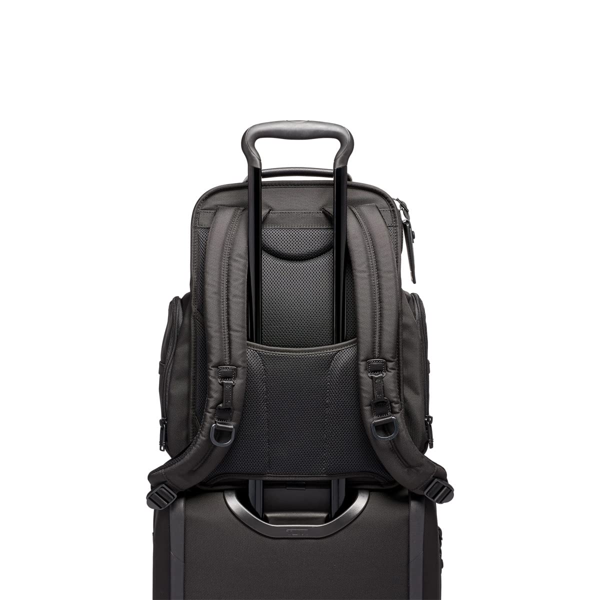 TUMI - Alpha 3 Brief Pack - 15 Inch Computer Backpack (Black) Alpha 3 Electronic Cord Pouch (Black) - Bundle