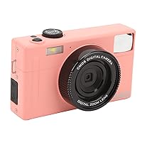 4K Digital Camera 56MP with 3.0inch Screen, 4X Zoom, Prevents Shake, Vlogging Camera for Kids Adult Beginners, Compact Size, Long Battery Life (Pink)