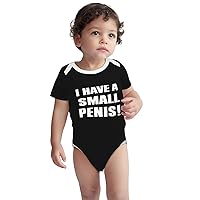 I Have A Tiny Penis Baby Bodysuit Short-Sleeve Baby Jumpsuits Breathable One-Piece Soft Rompers For Newborn Infant