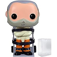Funko Hannibal Lecter: The Silence of The Lambs x POP! Movies Vinyl Figure & 1 PET Plastic Graphical Protector Bundle [#025 / 03115 - B]