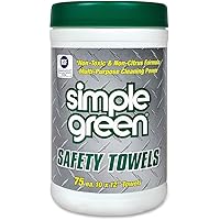 Simple Green Safety Towels, 10 x 11 3/4, 75/Canister, 1Each