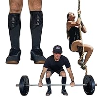 UNBROKENSHOP Shin Sleeves Pro Black 7mm Neoprene, Weightlifting, Deadlift, Rope Climb, Box Jumps for Men and Women, A Pair